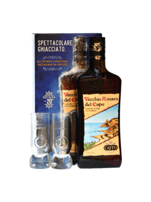 Vecchio Amaro Del Capo VAP + 2 Glasses Gift Pack