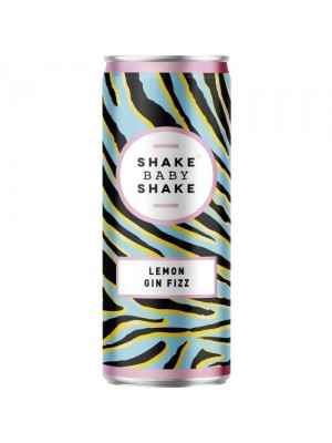 Shake Baby Shake Lemon Gin Fizz Cocktail 12 x 250ml