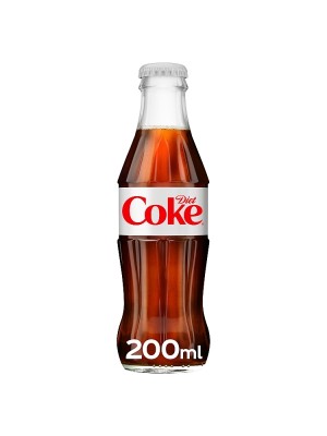 Diet Coca Cola Coke Glass 24 x 200ml
