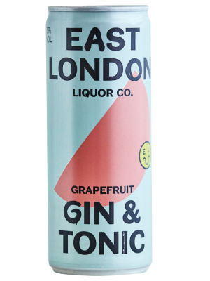 East London Liquor Company Grapefruit Gin and Tonic 12 x 250ml cans