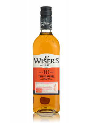 J.P. Wiser's 10 Year Old Triple Barrel Whisky 70cl