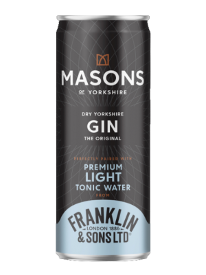 Masons Gin & Franklins Light Tonic Cans 12 x 250ml