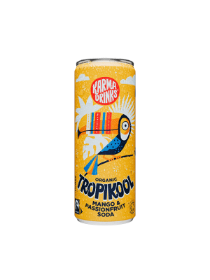 Karma Drinks - Tropikool Mango and Passionfruit Soda 24 x 250ml Cans