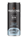 Masons Gin & Franklins Light Tonic Cans 12 x 250ml