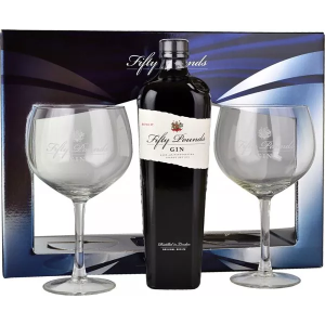 Fifty Pounds Gin 2 Glass Gift Pack 70Cl
