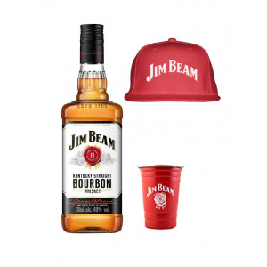 Jim Beam Bourbon, Metal Cup and Hat Bundle