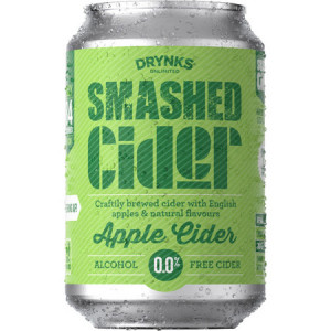 Smashed Cider - Apple - Alcohol Free Cider 24 x 330ml Cans