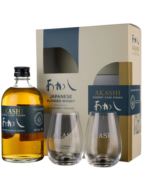 Akashi Japanese Blended Sherry Cask GIFTPACK w/glass 50cl