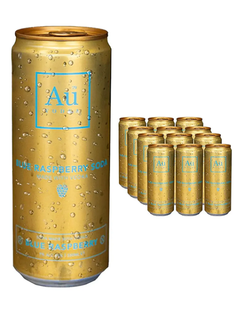 AU Vodka Blue Raspberry Pre-Mixed 12 x 330ml Cans