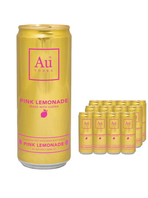 AU Vodka Pink Lemonade Pre-Mixed 12 x 330ml Cans