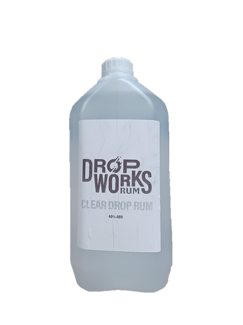 DropWorks Clear Drop Rum 5LTR Jerry Can