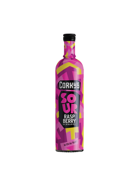 Corky's Sour Raspberry Schnapps 70cl