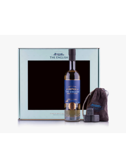 The English Giftpack Original 20cl + Whisky Stones