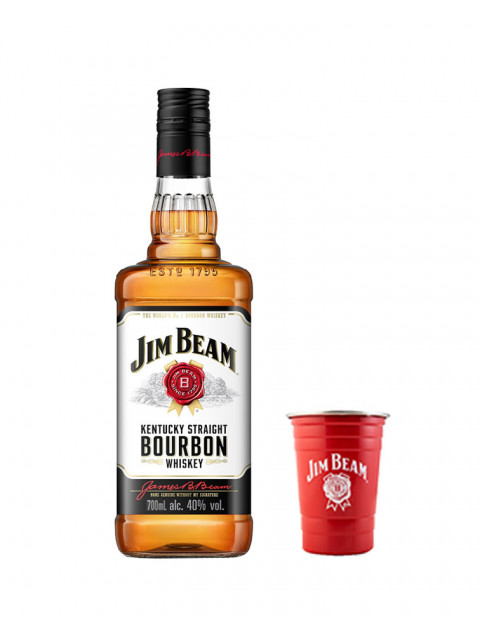 Jim Beam Bourbon and Metal Cup Bundle