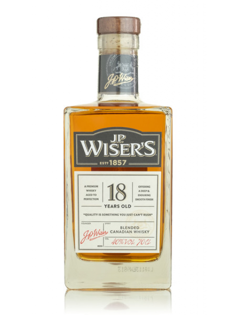 J.P. Wiser's 18 Year Old Candaian Whisky 70cl