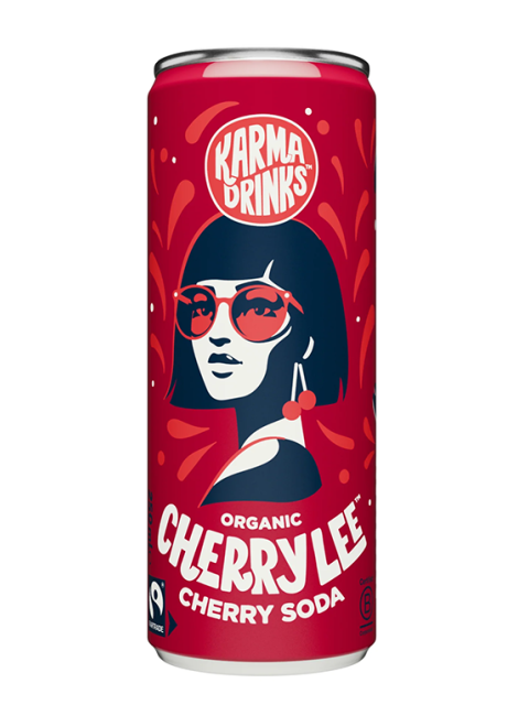 Karma Drinks - Cherry Lee Cherry Soda 24 x 250ml Cans
