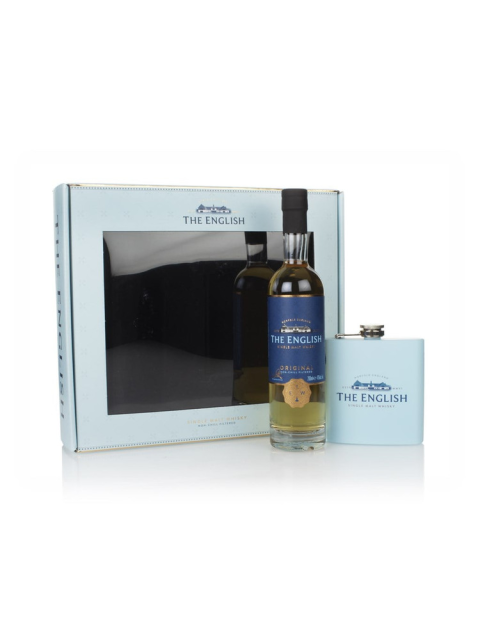 The English Giftpack Original 20cl + Hipflask