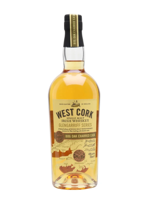 West Cork Bog Oak Charred Cask Single Malt Irish Whiskey 70cl